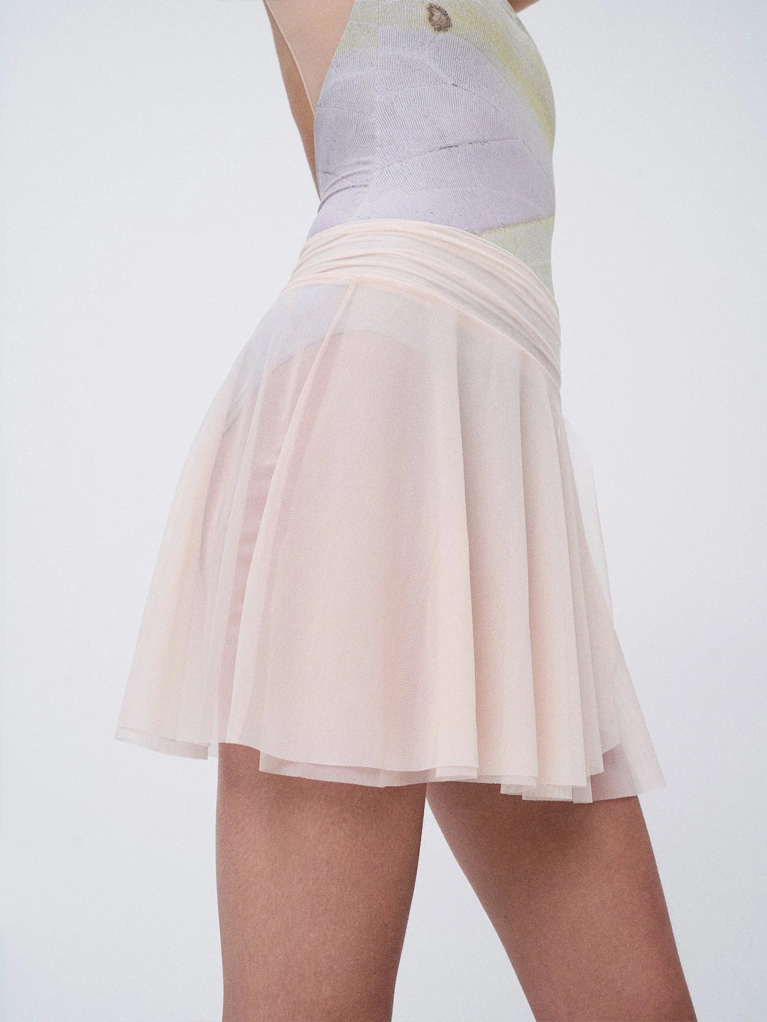 White rose- Mesh Wrap Skirt 商品图片 6